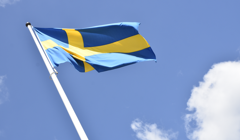 Svenska flaggan var hissad dagen till ära.