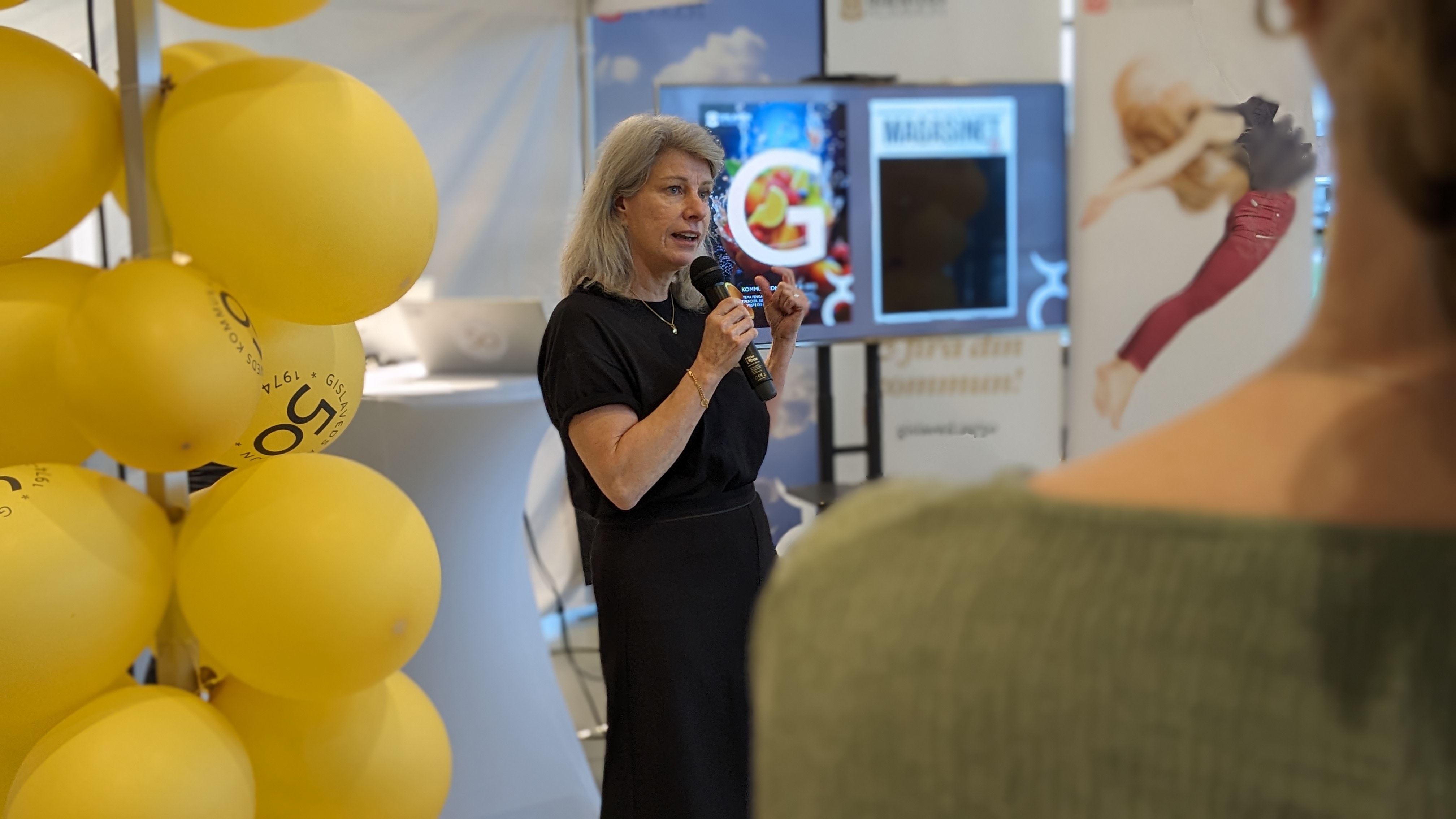 Ann Charlotte Clausen, kommunikationschef och projektledare för kommunens jubileumsfirande berättade om vikten av att nå ut med information till alla invånare. 