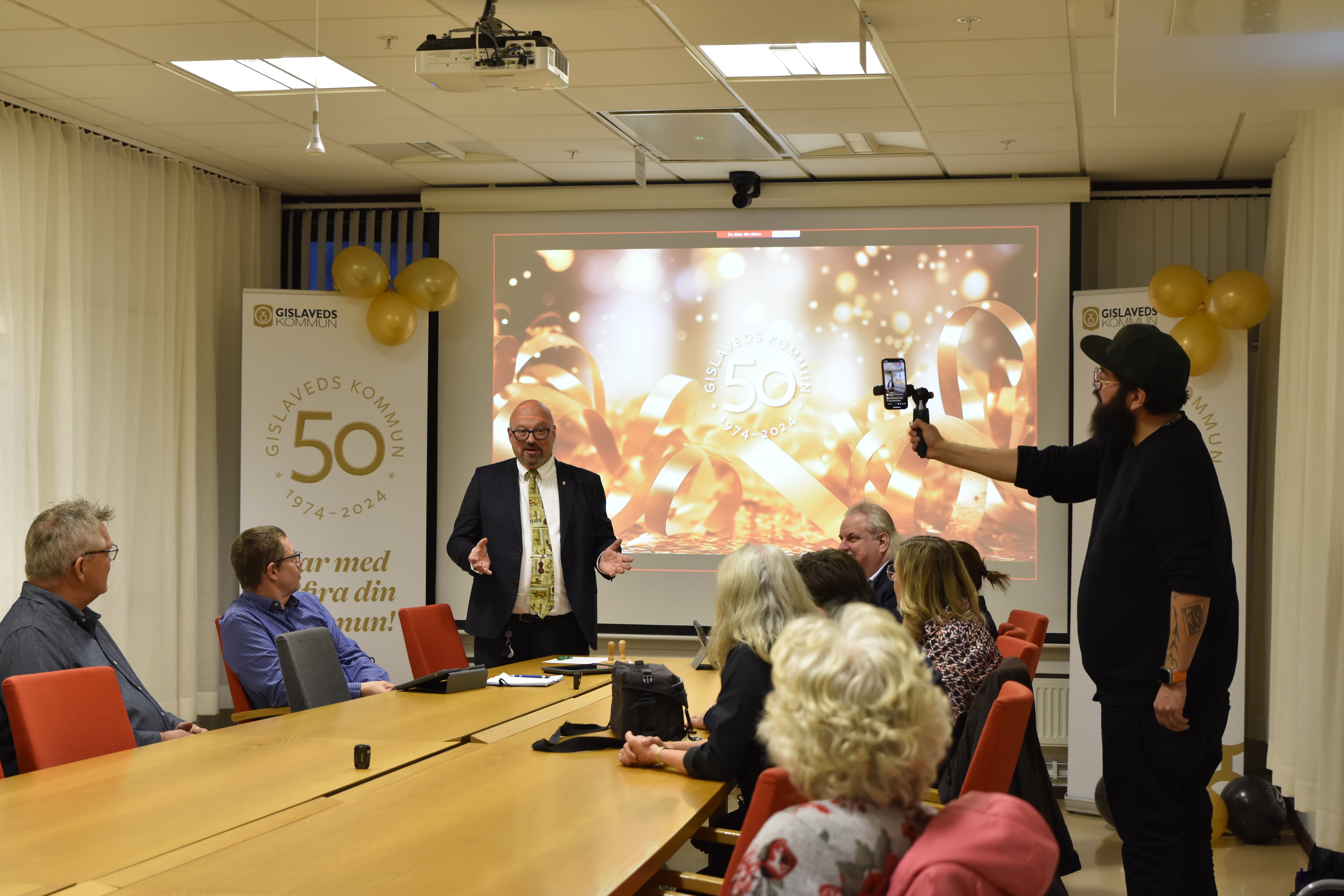 Niclas Palmgren och resten av politiska styrgruppen presenterade planerna för nästa år.