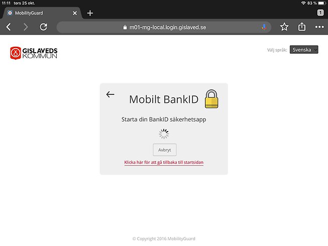 Starta mobild BankID och godkänn