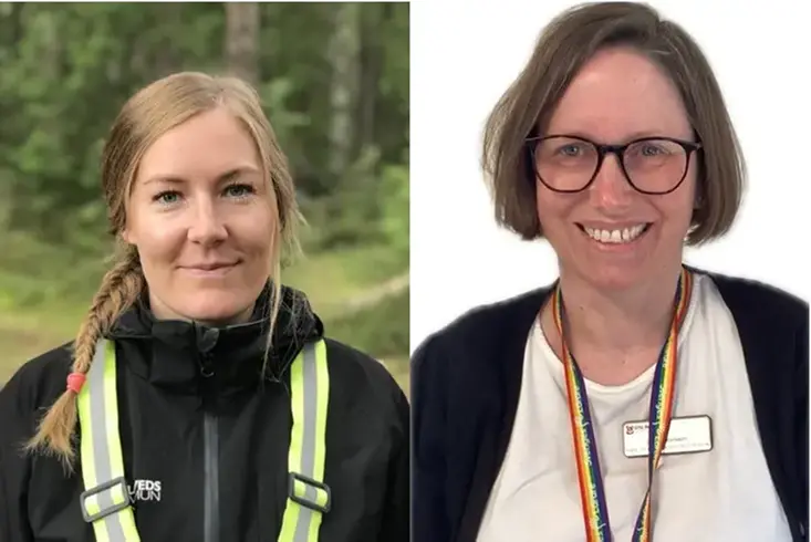 Foto på två kvinnor.