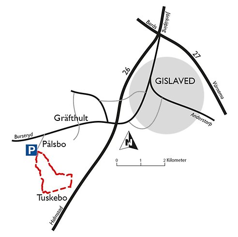 en karta över Gislaved.