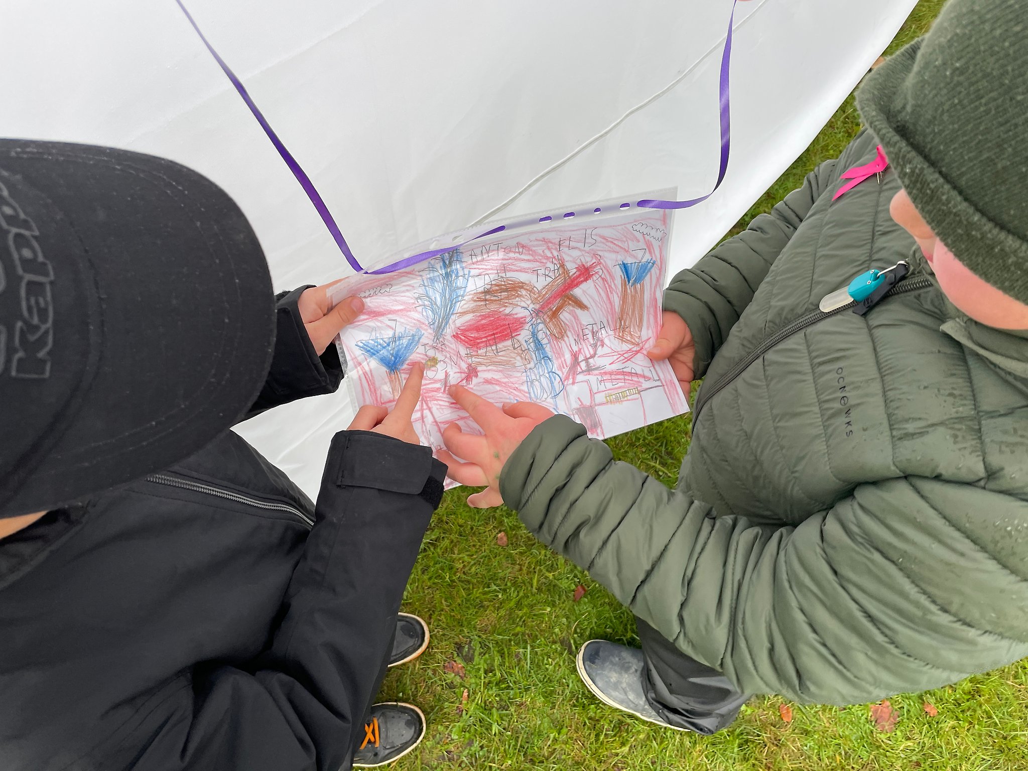 Killarna visar sin ritning