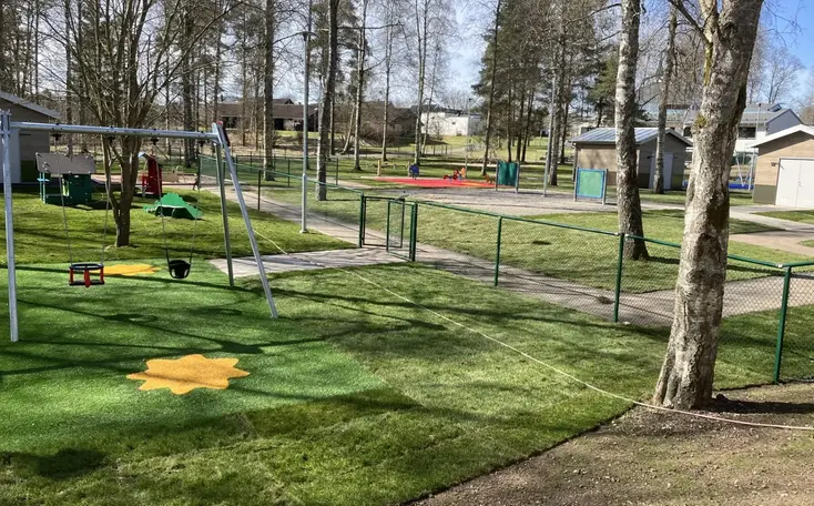 Foto på utegården