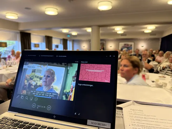 Powerpoint presentation under mötet i Anderstorp
